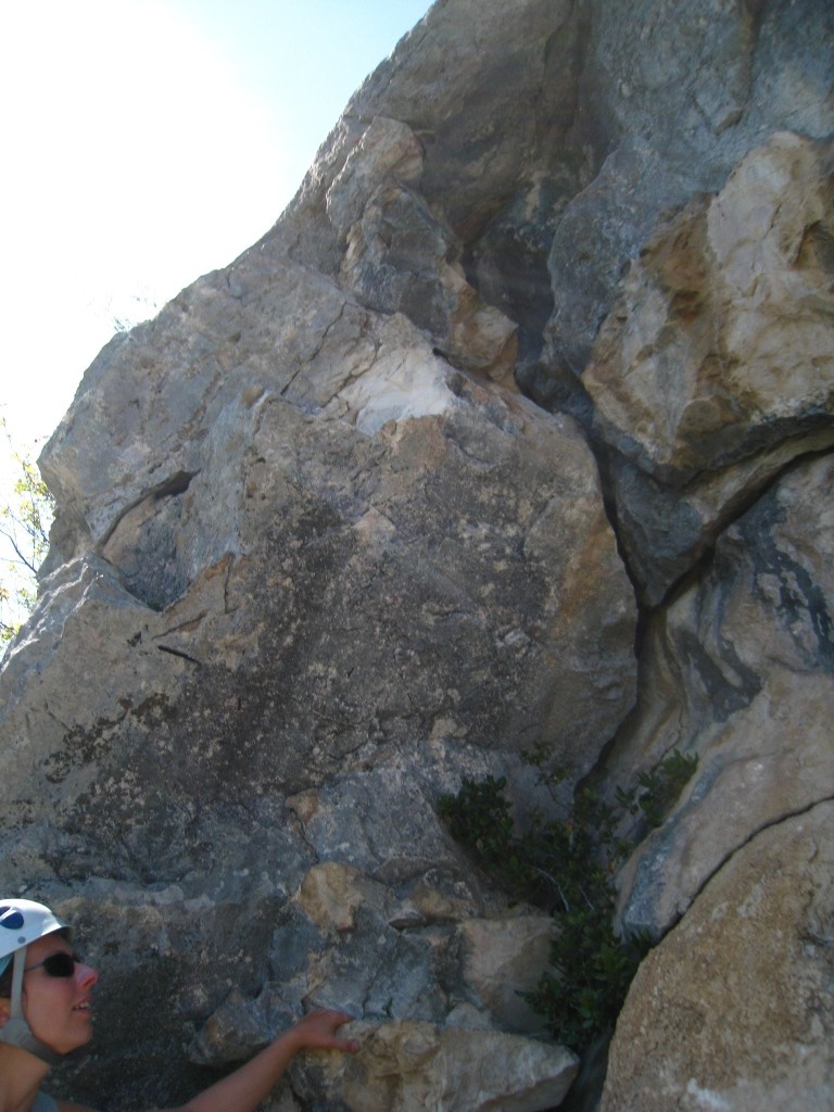 Le ressaut de R4, plus impressionnant que difficile
