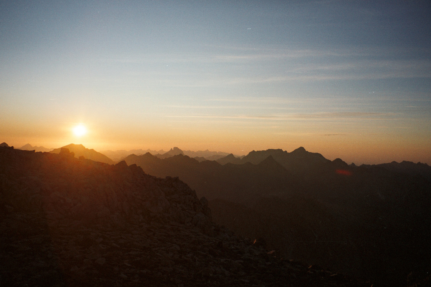 coucher de soleil au col de lady Lyster