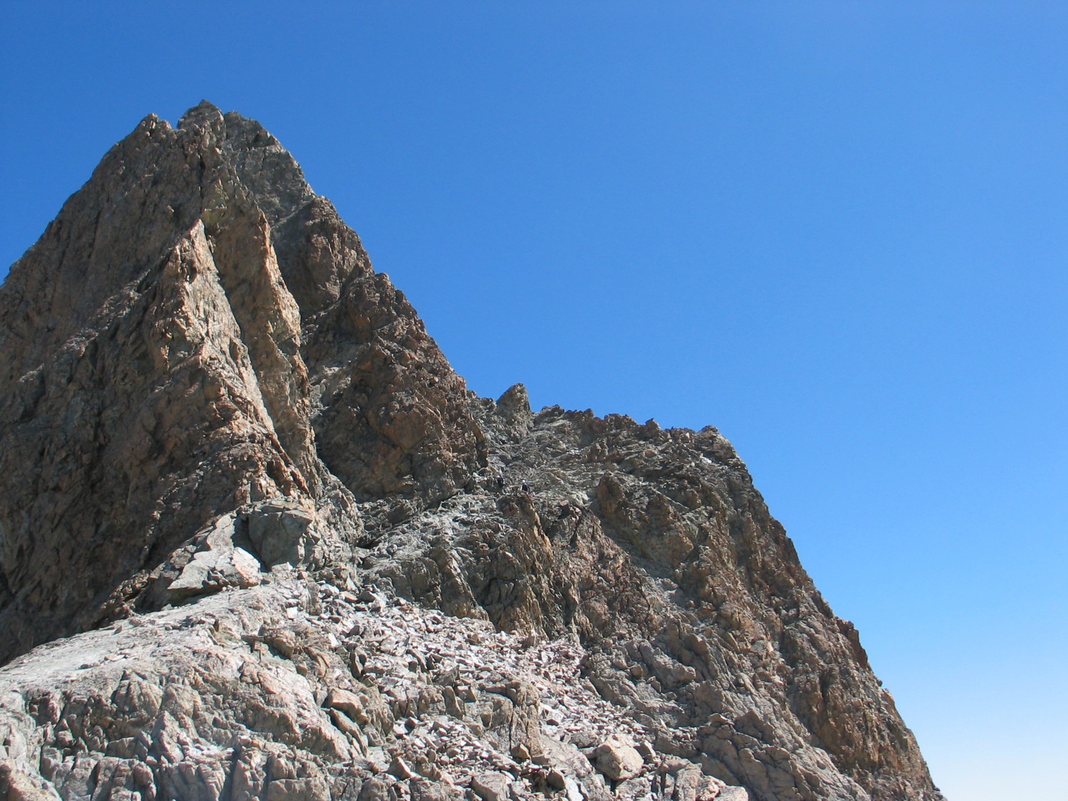 Depart des vires depuis le col