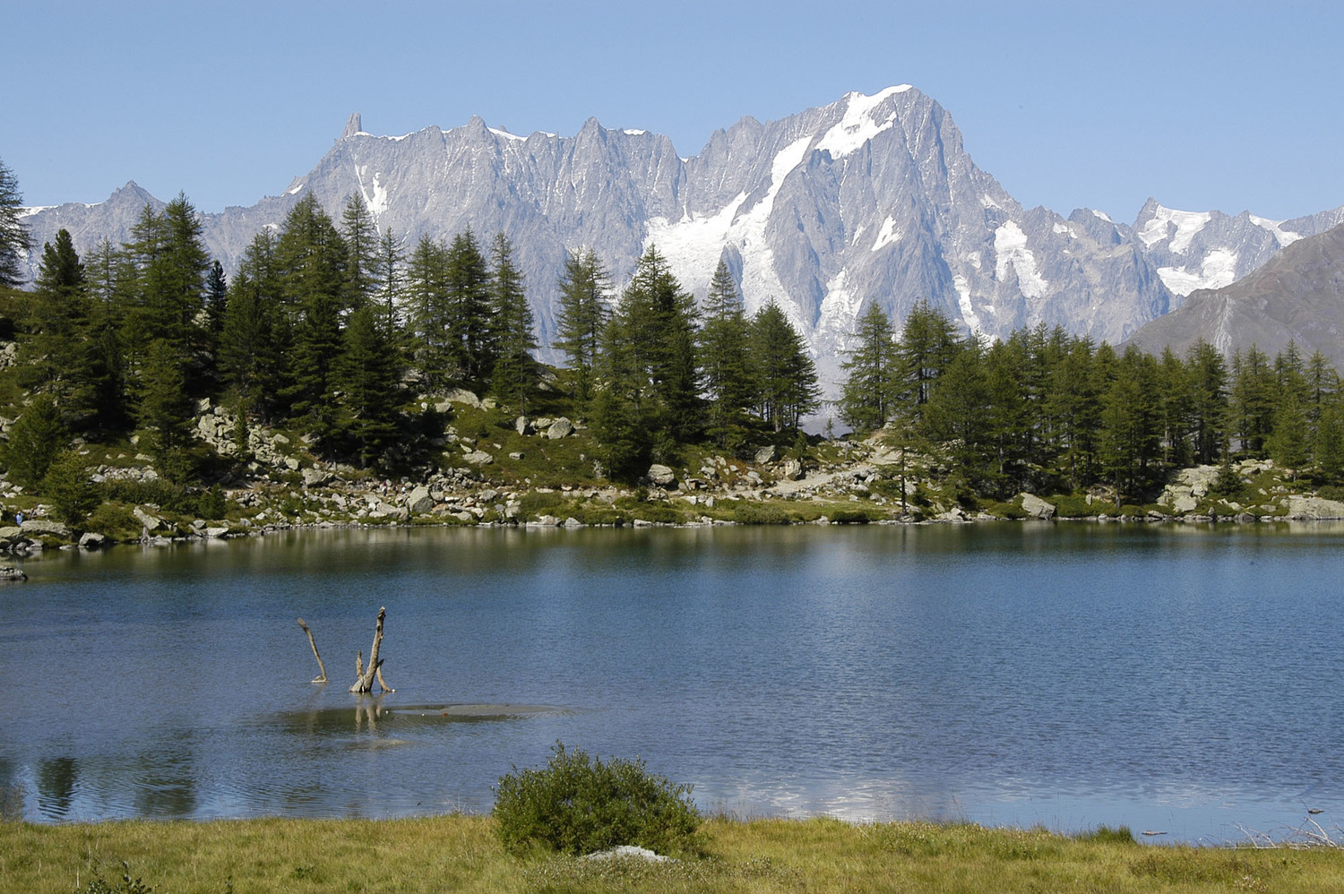 Lac d'Arpy..et les Jorasses