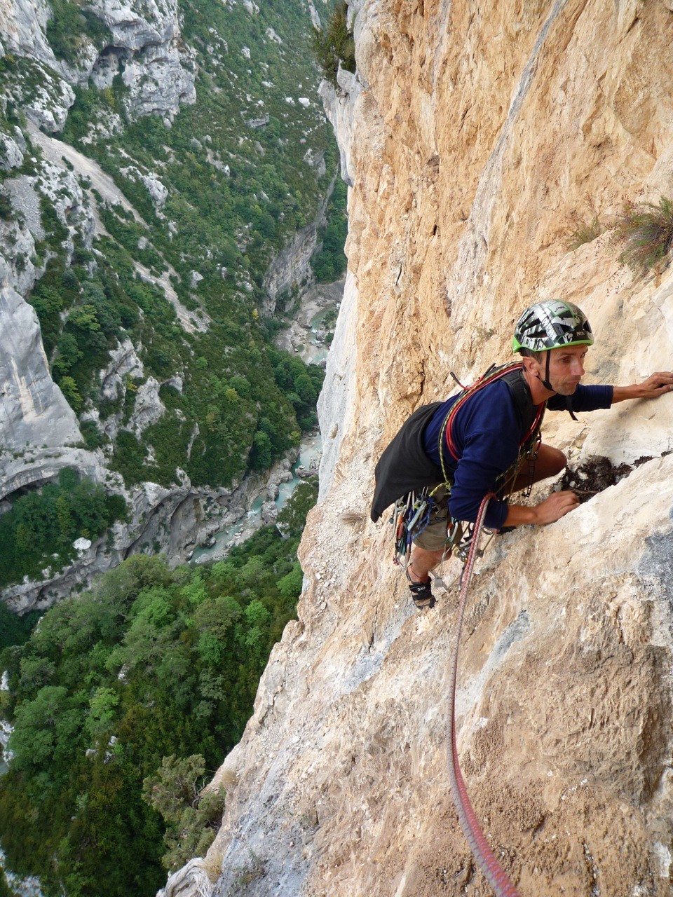 Verdon tecto flip, avant dernière longueur