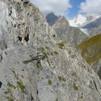 Gorge de Belle Combe un des  passages avec les nouvelles mains courantes