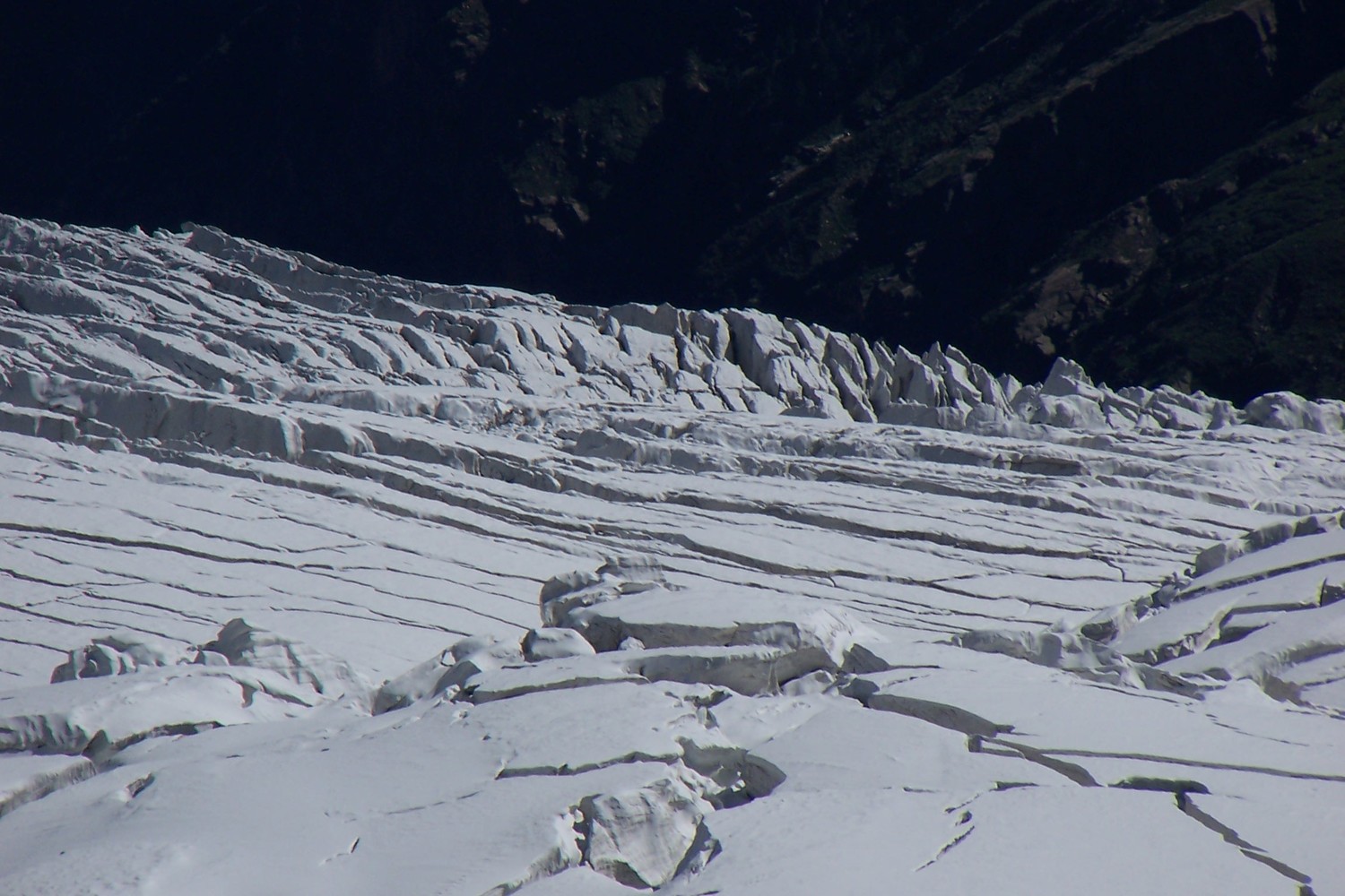 Glacier de la Tribulazione vu du sommet du Gd Paradis