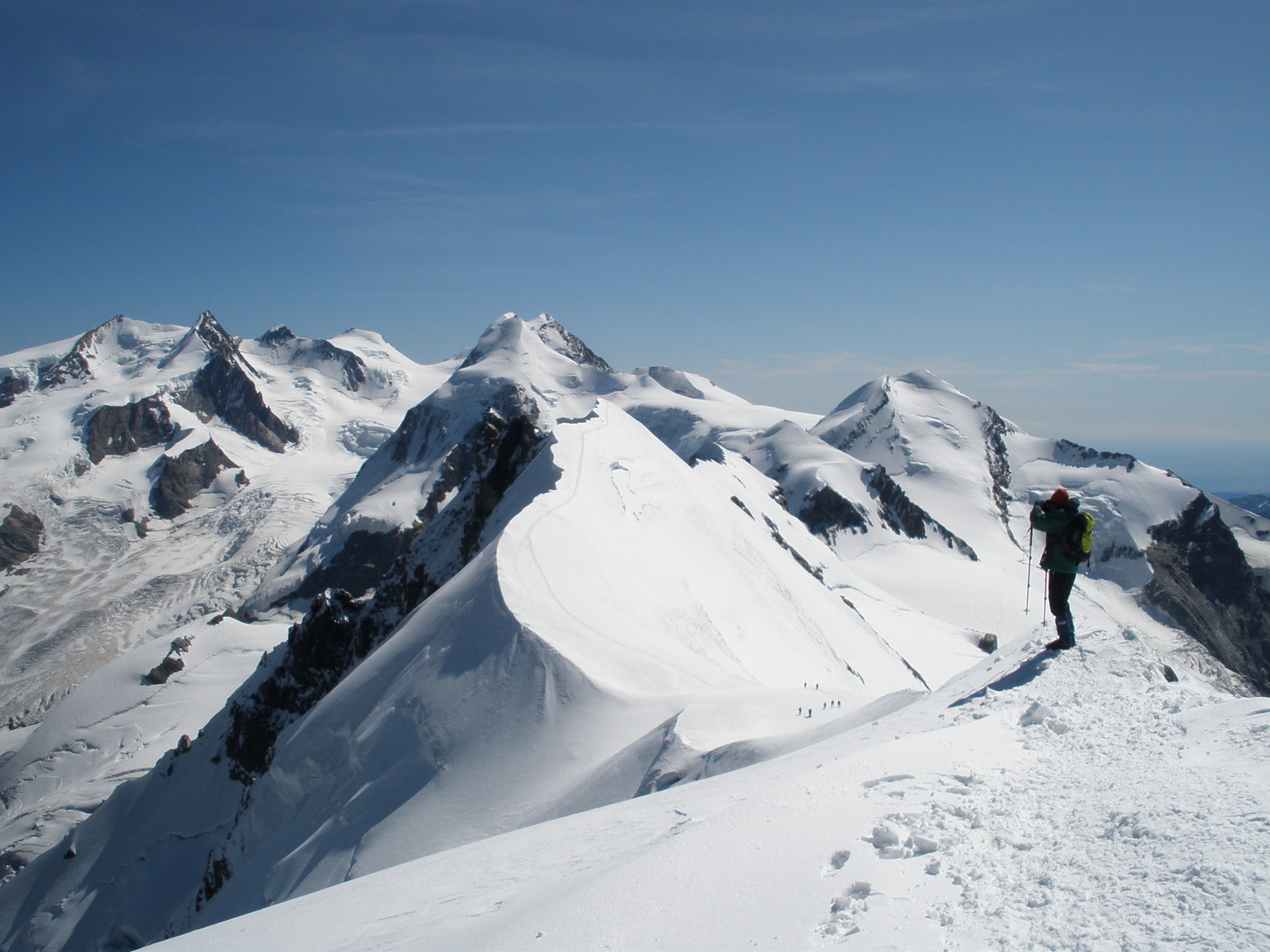 en direction du sommet central depuis le sommet W