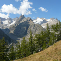 Les aiguilles Rouges de Triolet (au centre)