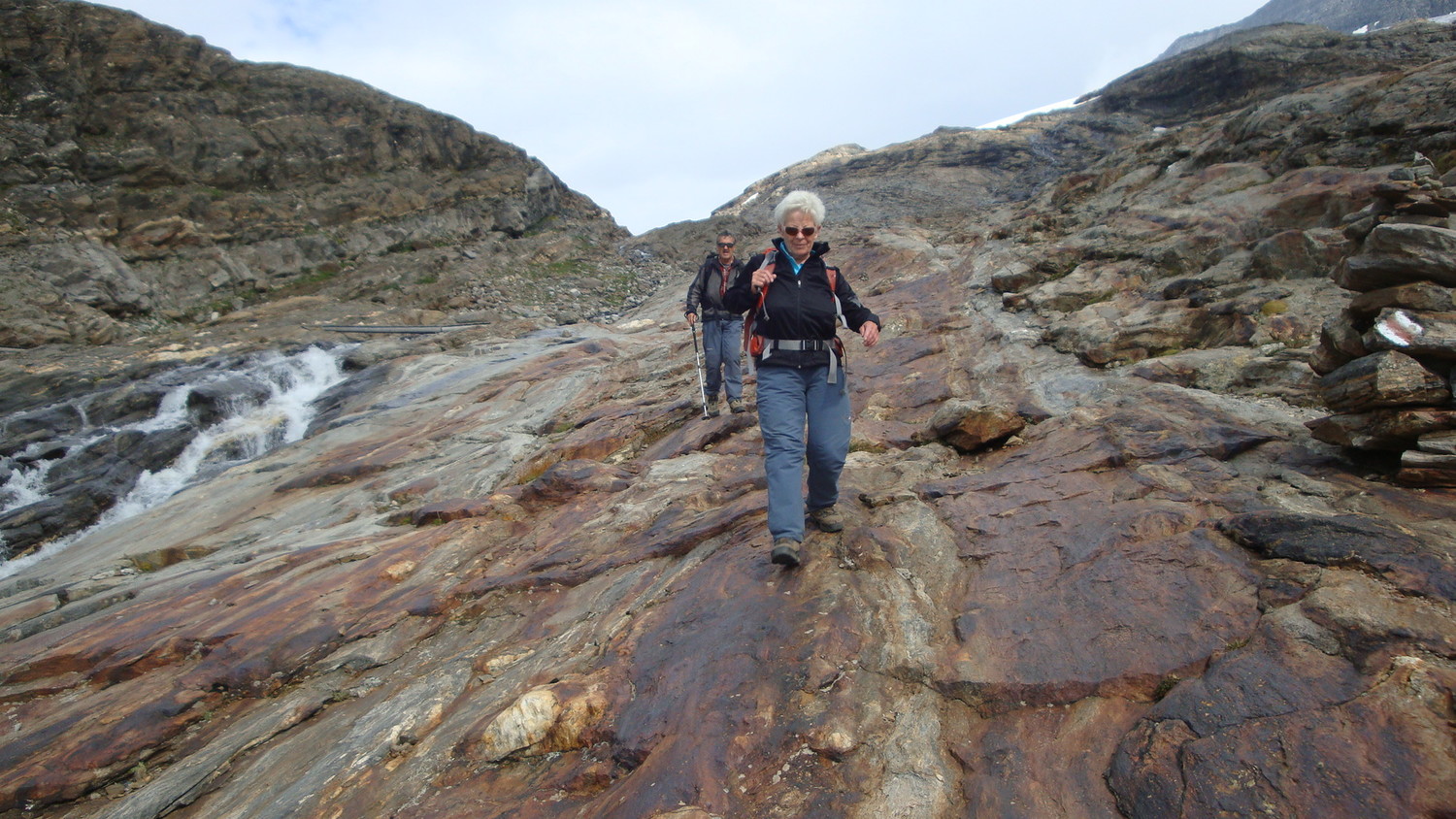Descente sur dalles