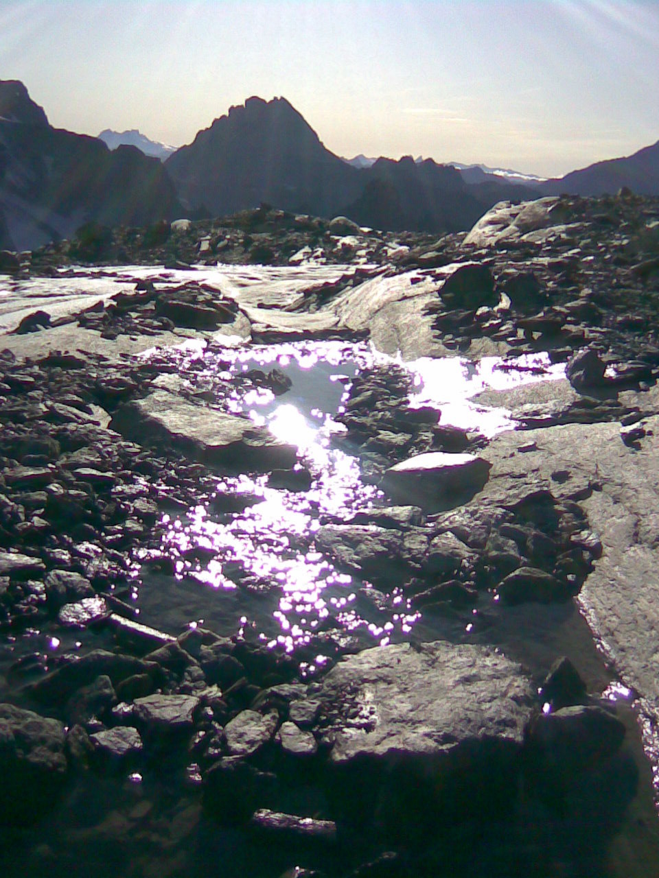 Jeux de lumière à la descente en fin d'après-midi