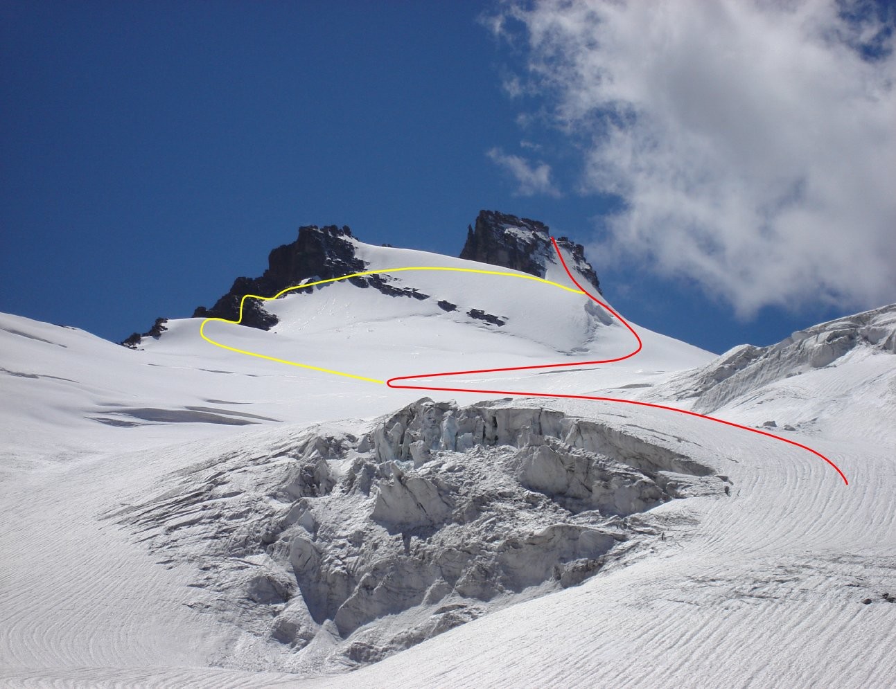 Punta di Ceresole, face N
