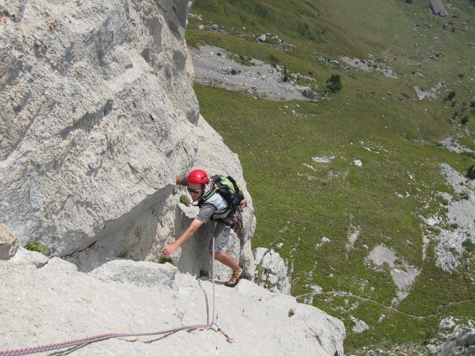 Fabien à la sortie du dièdre en L3