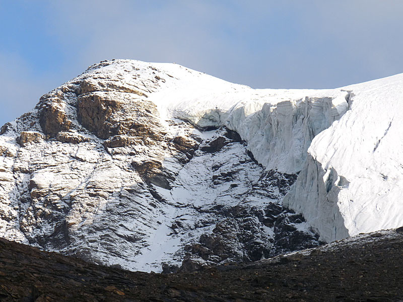 Le glacier du Charbonnel depuis le bivouac