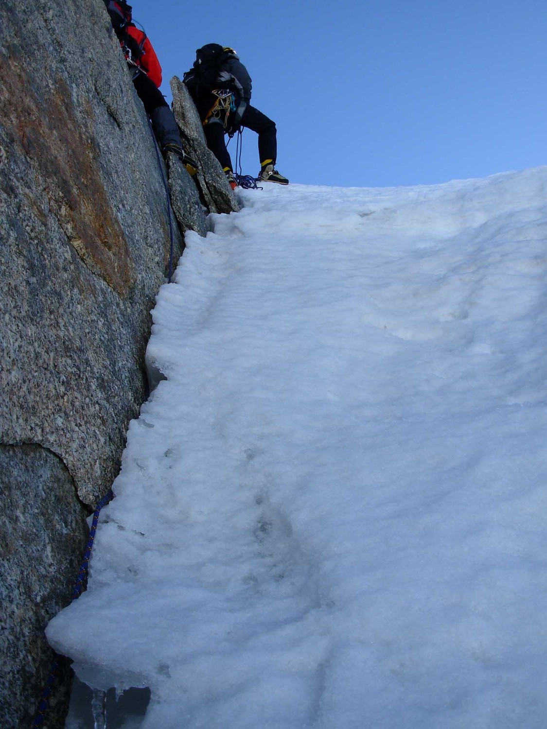 Avant l'arête neigeuse finale