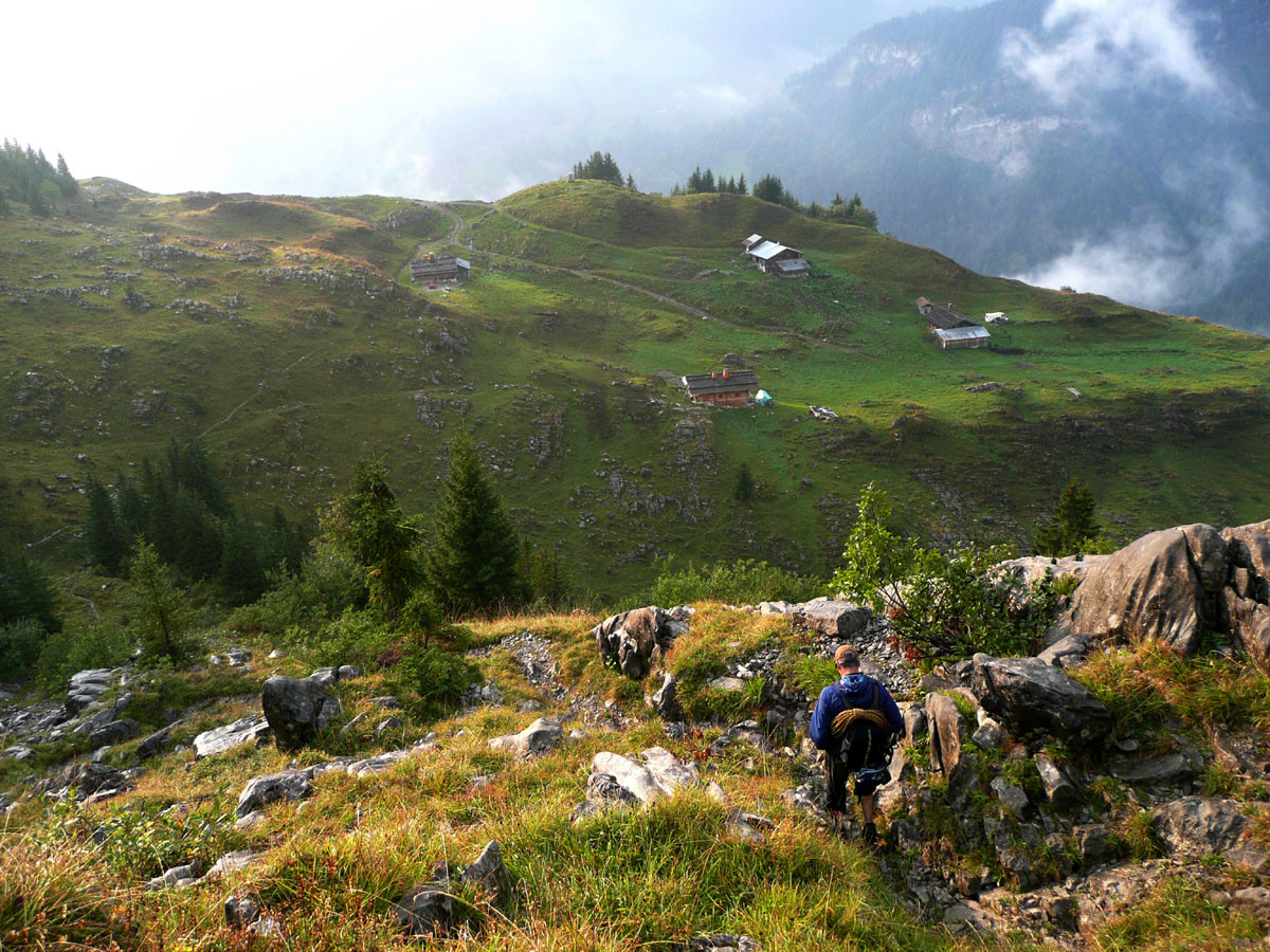 Redescente le 1er soir du Charvet au refuge de la Bomabardellaz