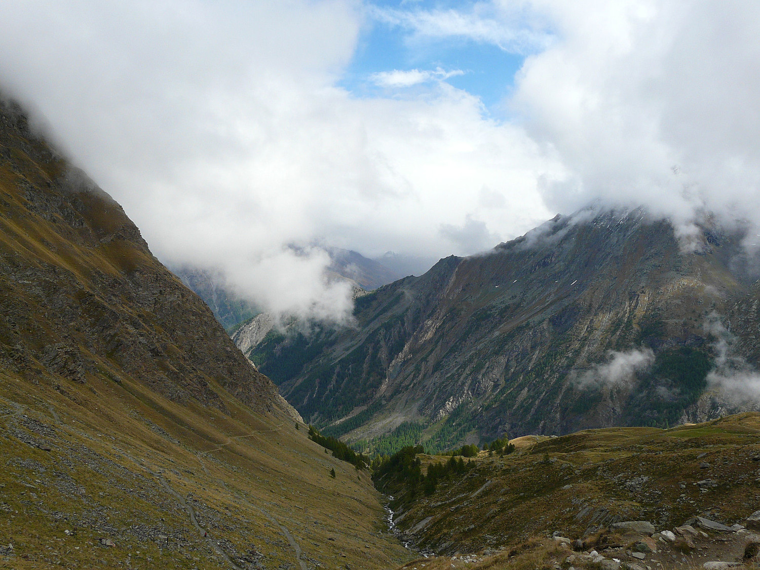 Vallon de Lauson en montant au refuge Vittorio Sella