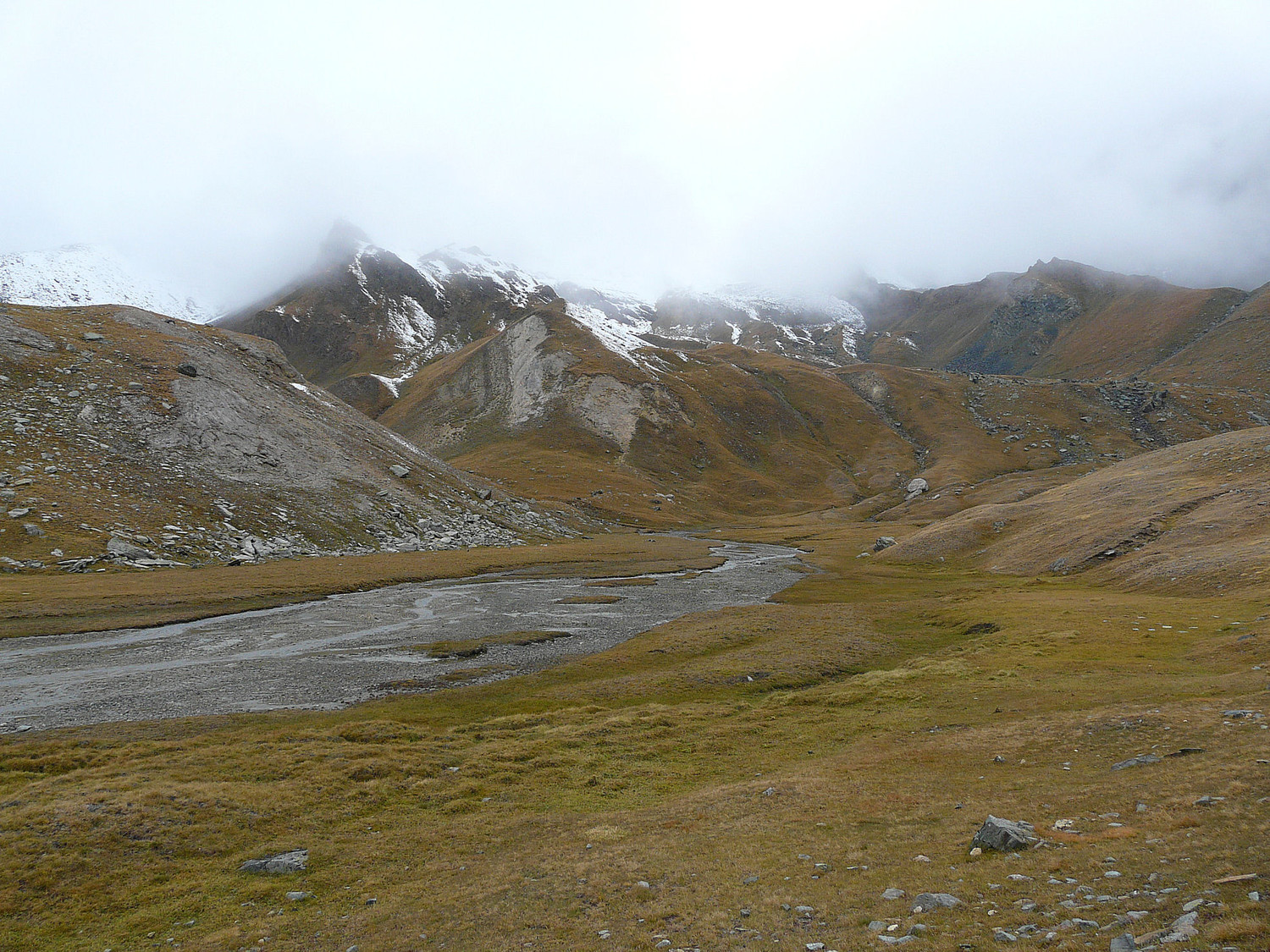 Le vallon de Lauson un peu au dessus du refuge de Vitorrio Sella