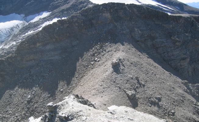 col N de l'Agnel - vue depuis l'arrête sur du Mt. d'Ambin