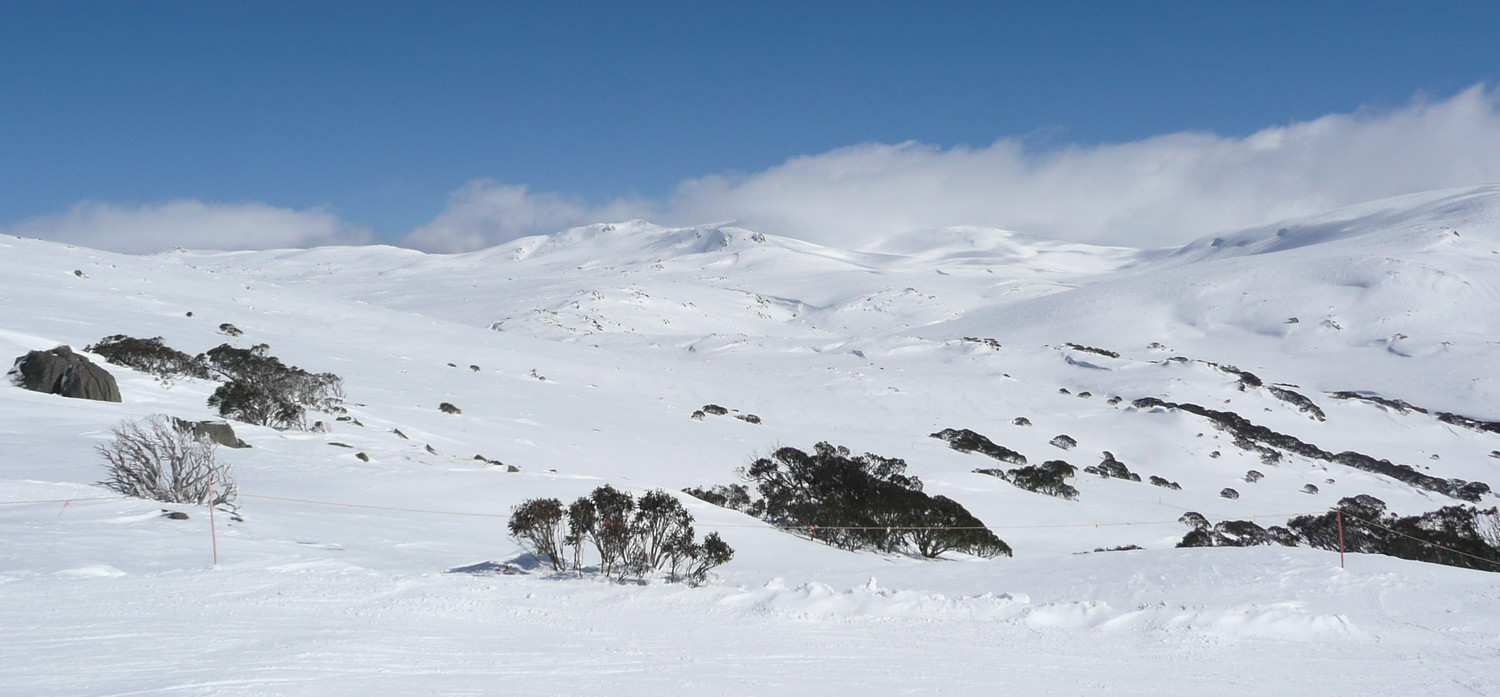 Le Kosciuszko en hiver, vu de Kangoroo ridge