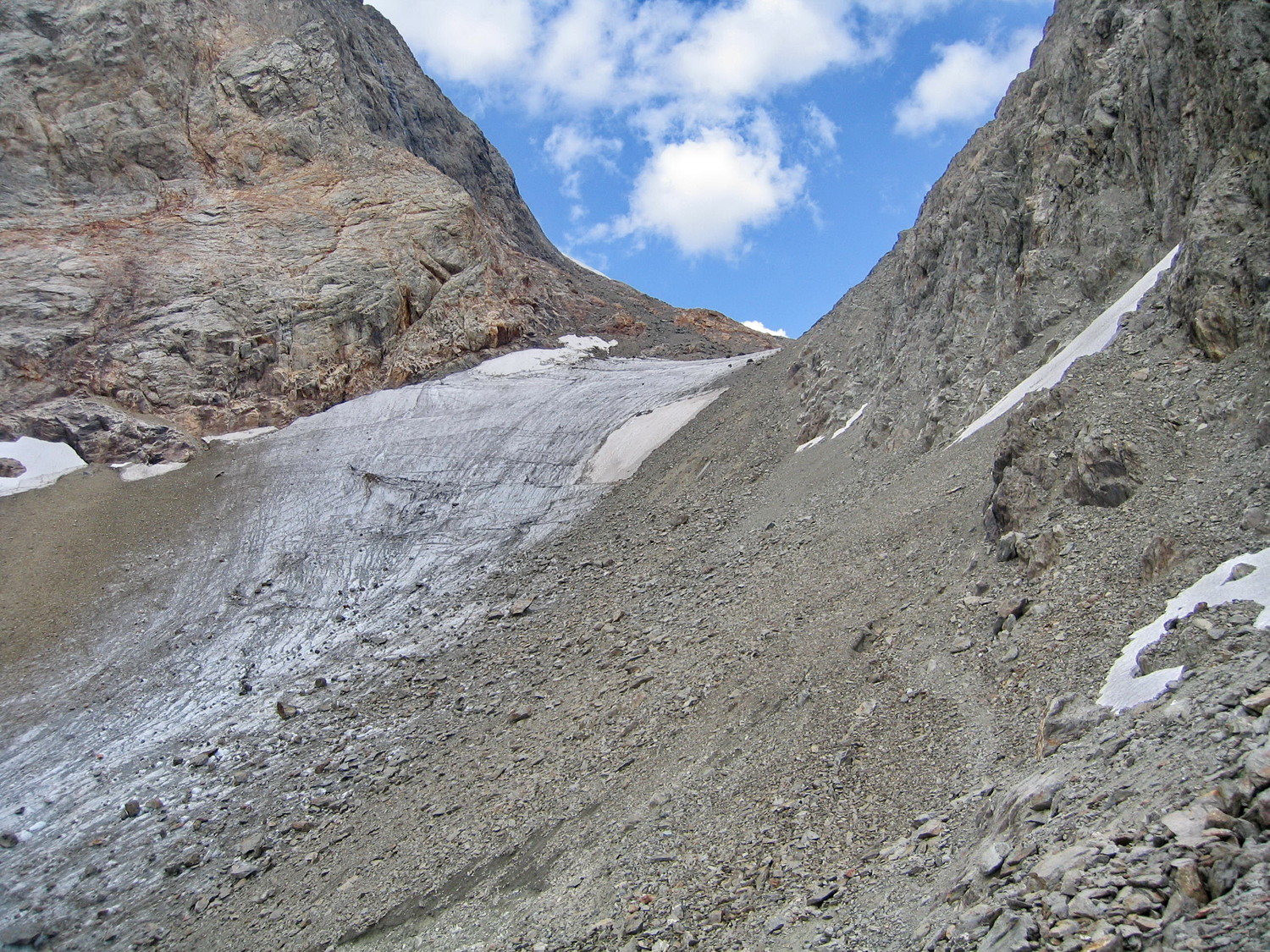 le col des quirlies, de la moraine 2900m