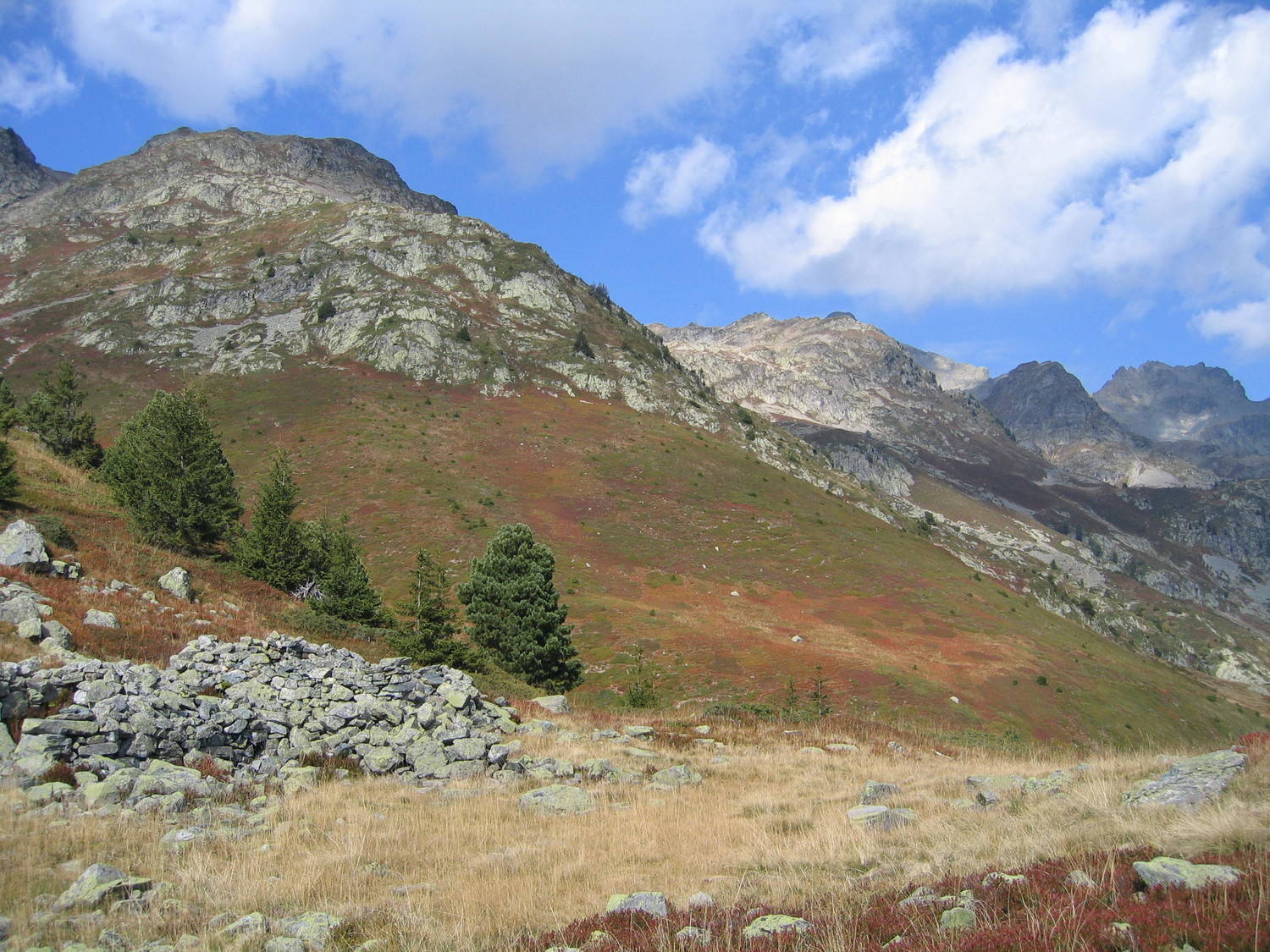 des ruines des balanceaux vers la pointe du sifflet