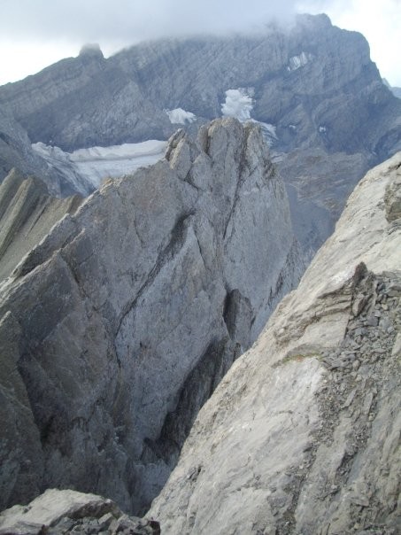 Vue en arrière du fil d'arête