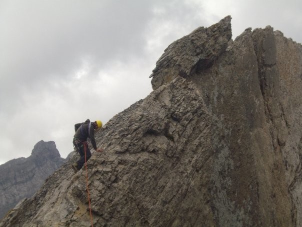 Au retour, remontée en direction du fil d'arête