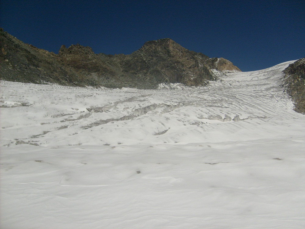 Depuis le glacier du Cul du Nant l'arrête Sud