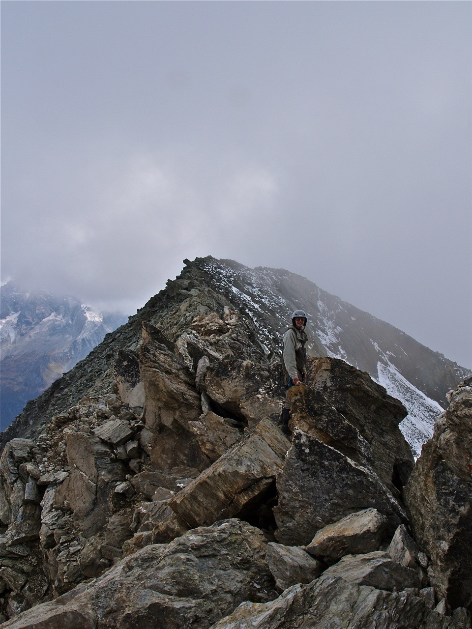 Retour le long de l'arête