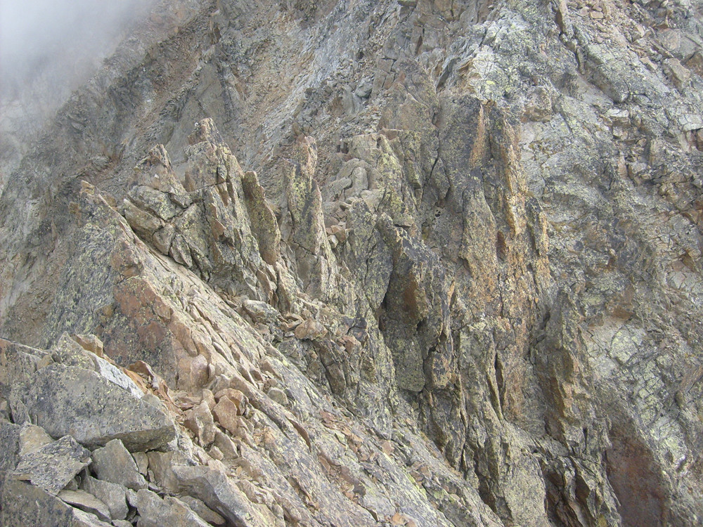 Les 3 gendarmes spités, la partie la plus dure de l'arête.