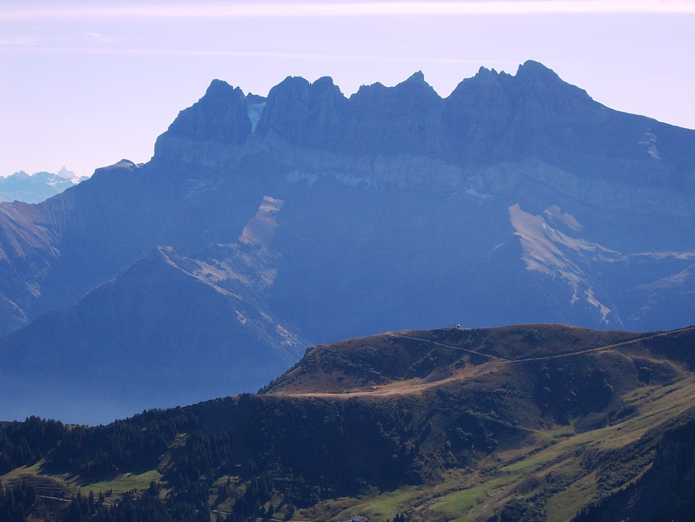 Les Dents du Midi depuis le sommet
