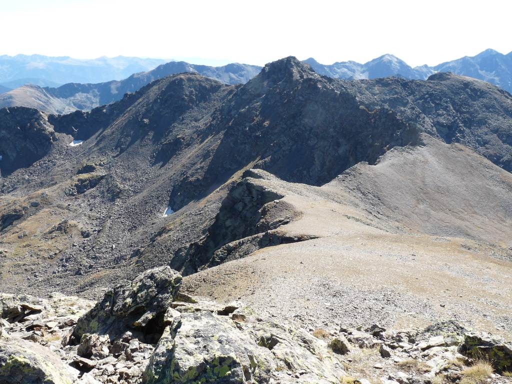 Malcaras - crête sud (Pic de l'Etang Fourcat en fond)