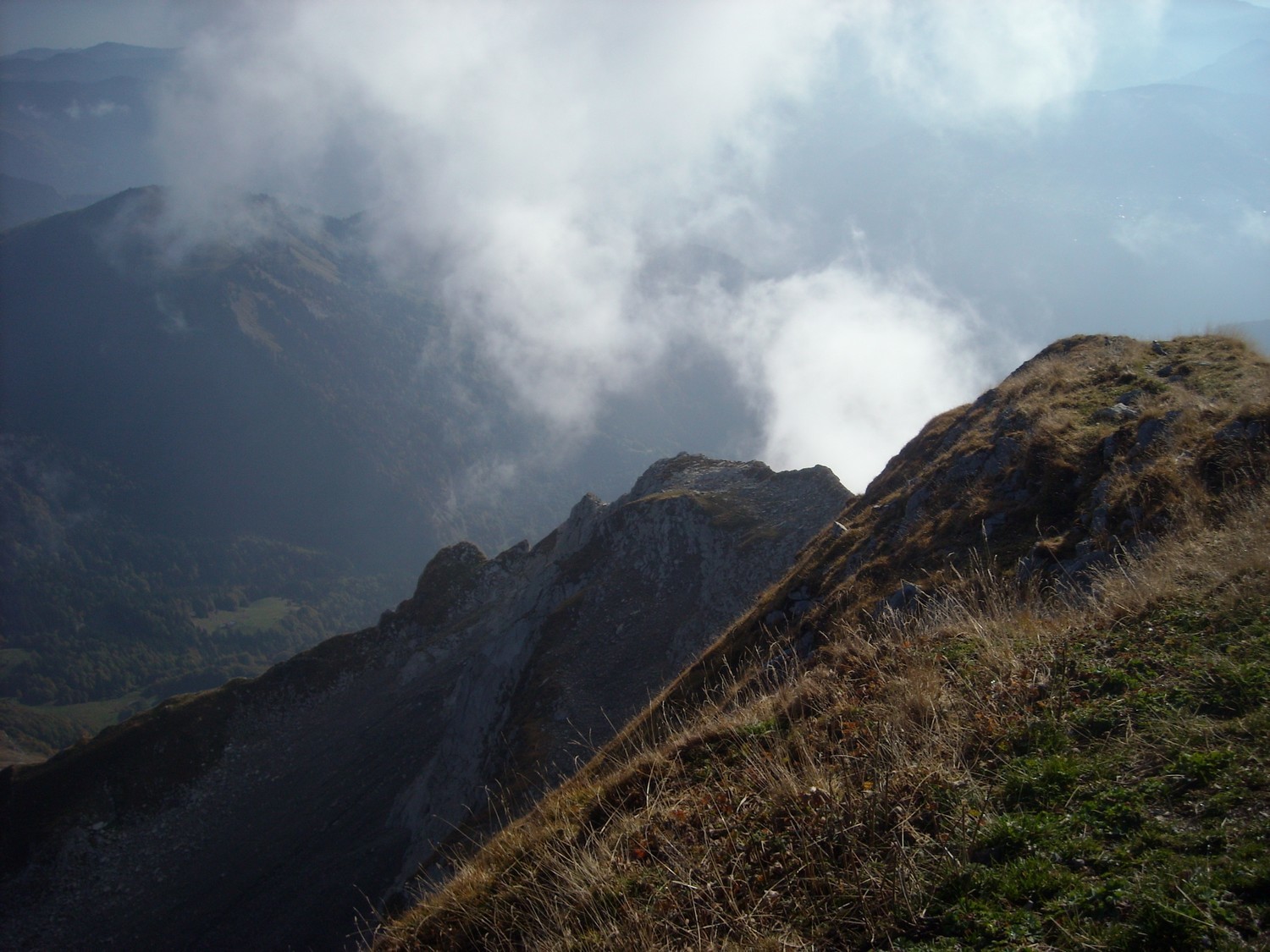 L'arête NE (une partie seulement).