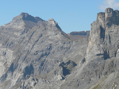 Pointes de Platé et du Dérochoir, le Passage du Dérochoir. Pointes de Platé et du Dérochoir, le Passage du Dérochoir.