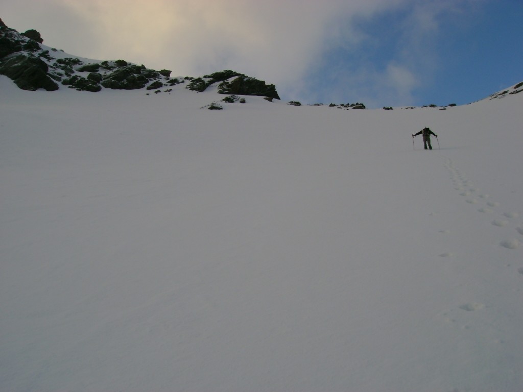 Montée vers l'arête