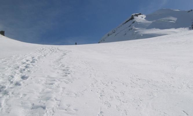 glacier Verra - la descente