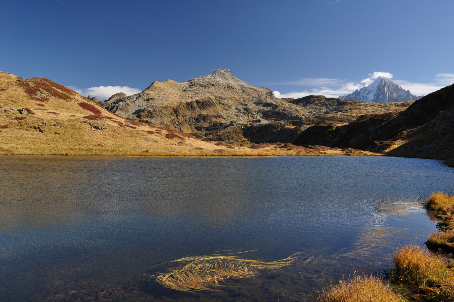 Le Brévent et la Verte au lac de l'Aiguillette