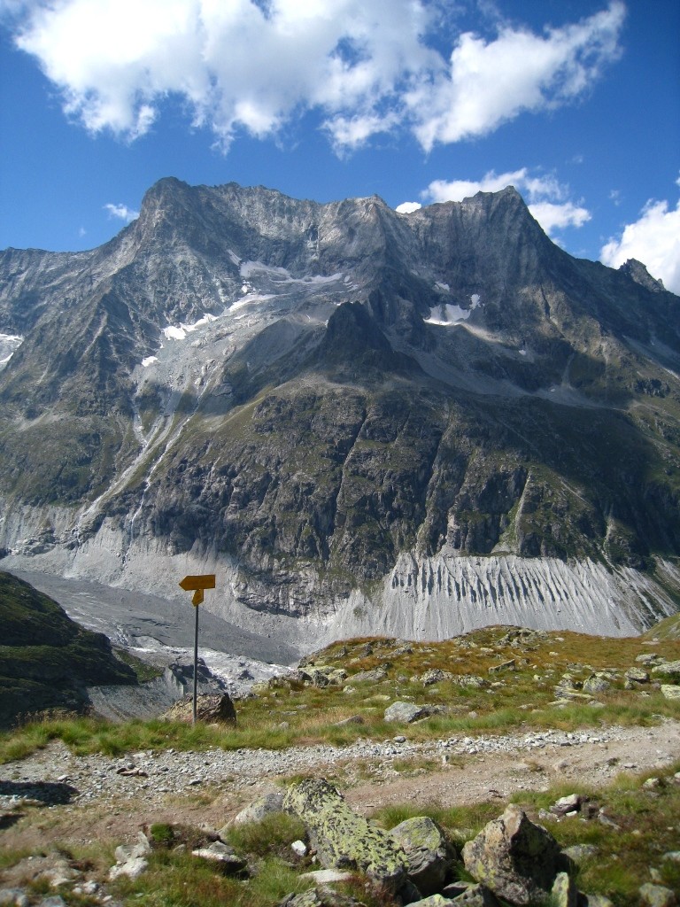 Vers le Bivouac du Col Dt Blanche, l'intersection