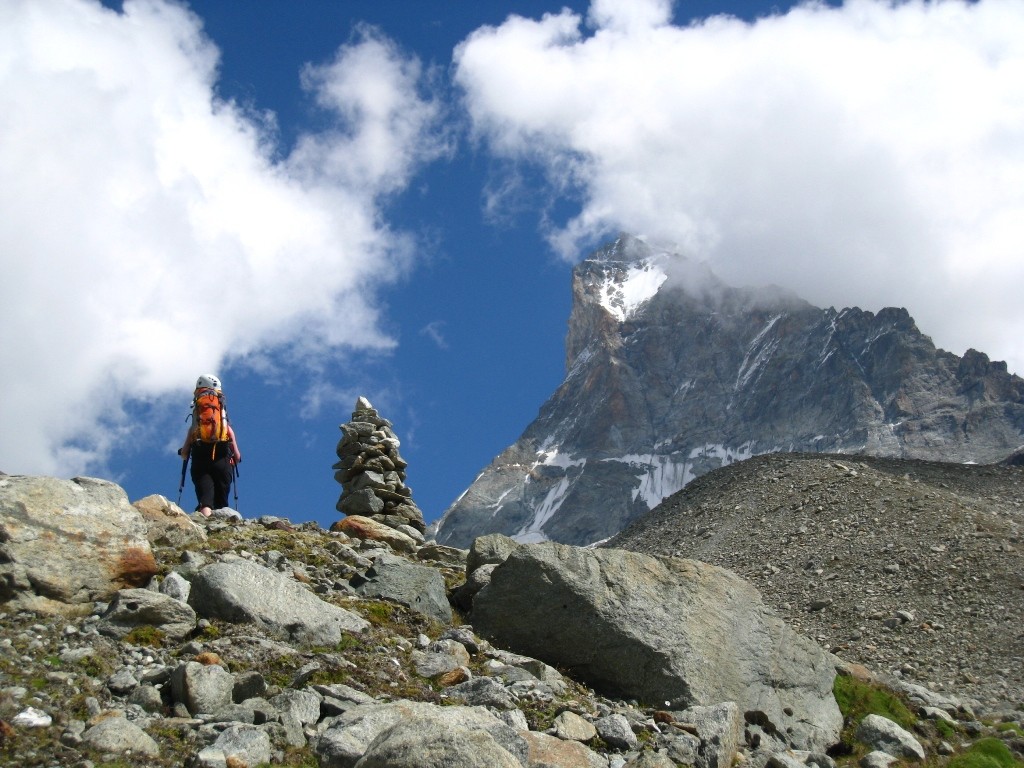 Vers le Bivouac du Col Dt Blanche...