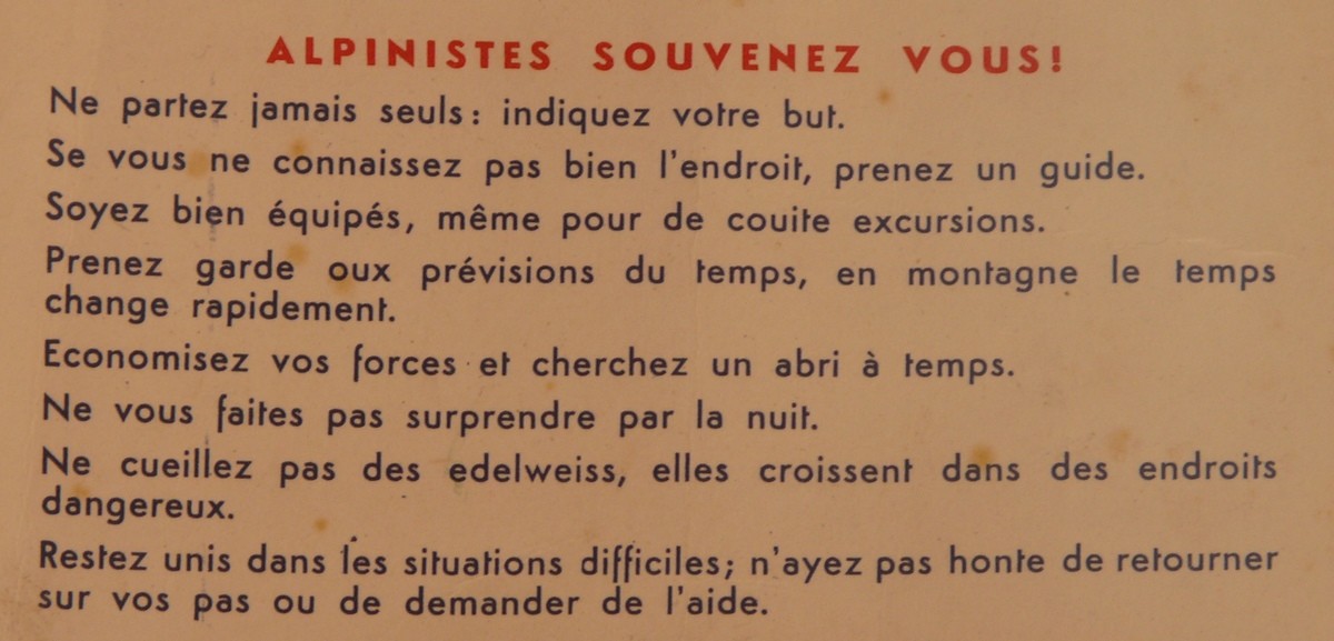 Le B.A.-BA de l'alpiniste