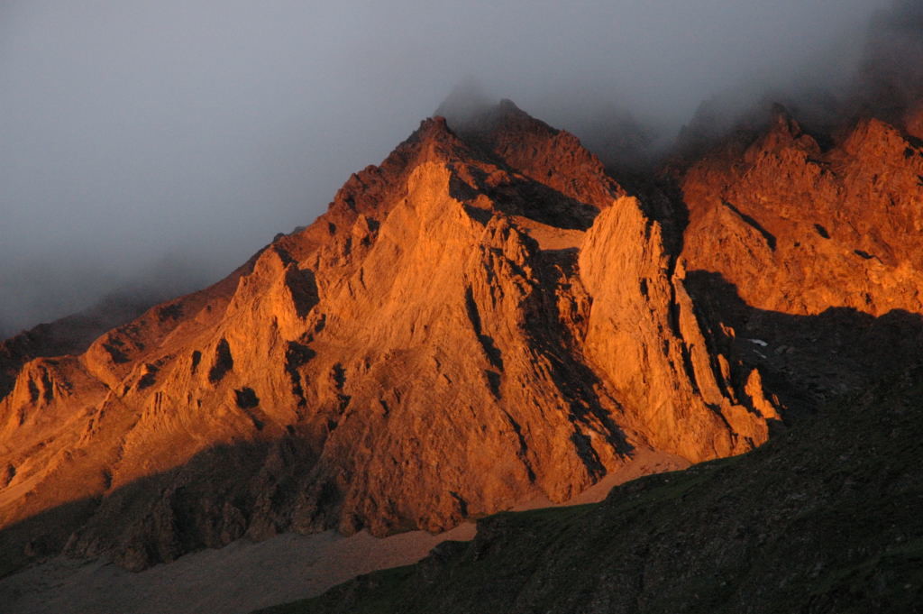Lumières du soir au dessus de la Geltenhütte