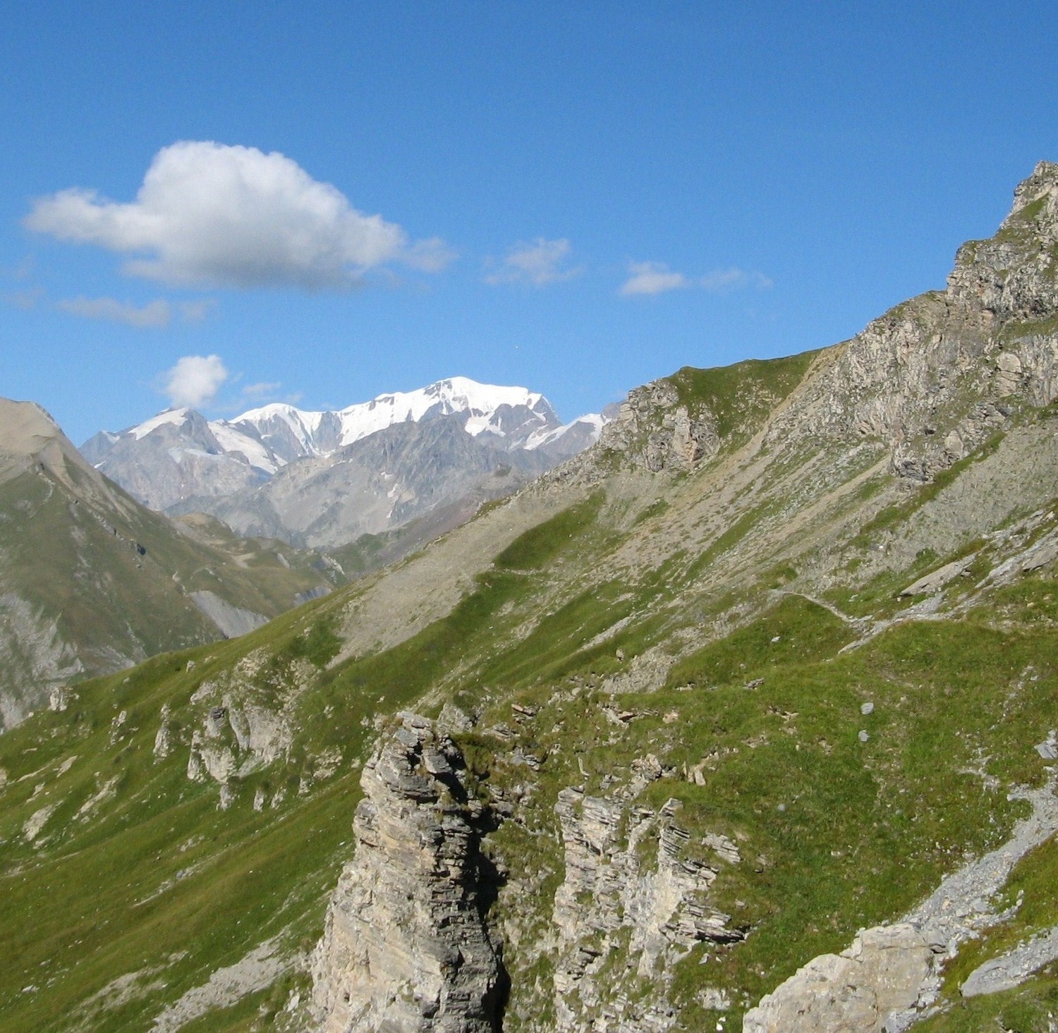 le mont blanc depuis le roc du vent