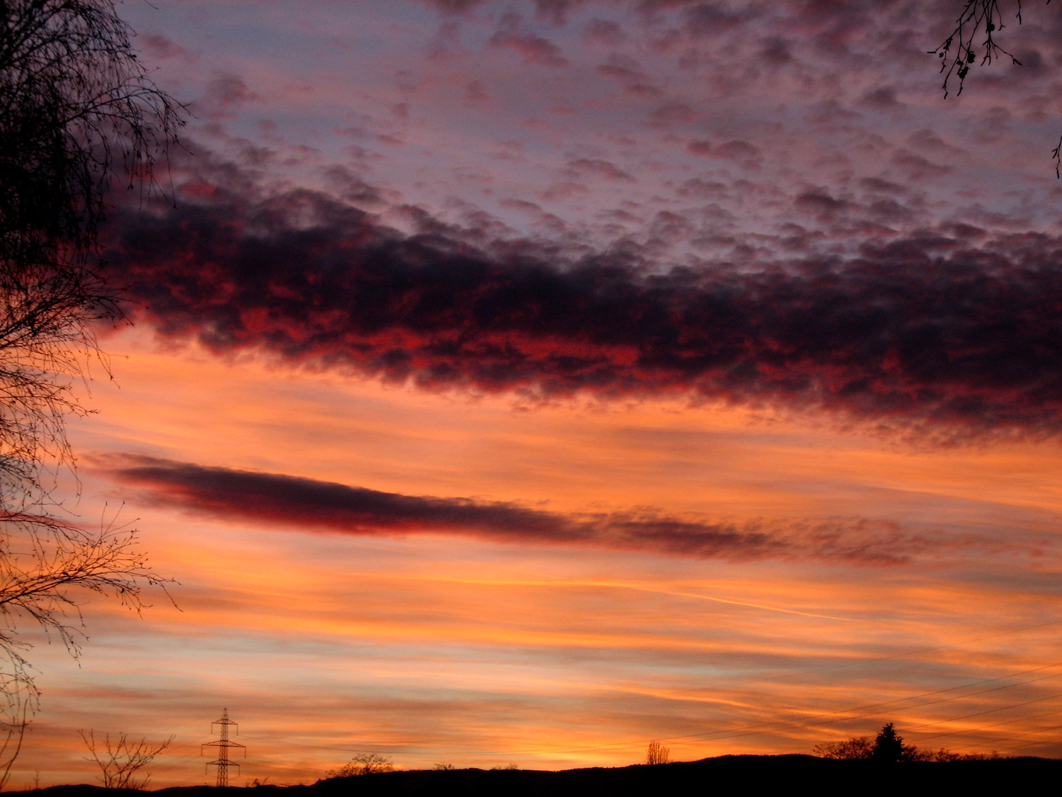 Couché de soleil près du Jura