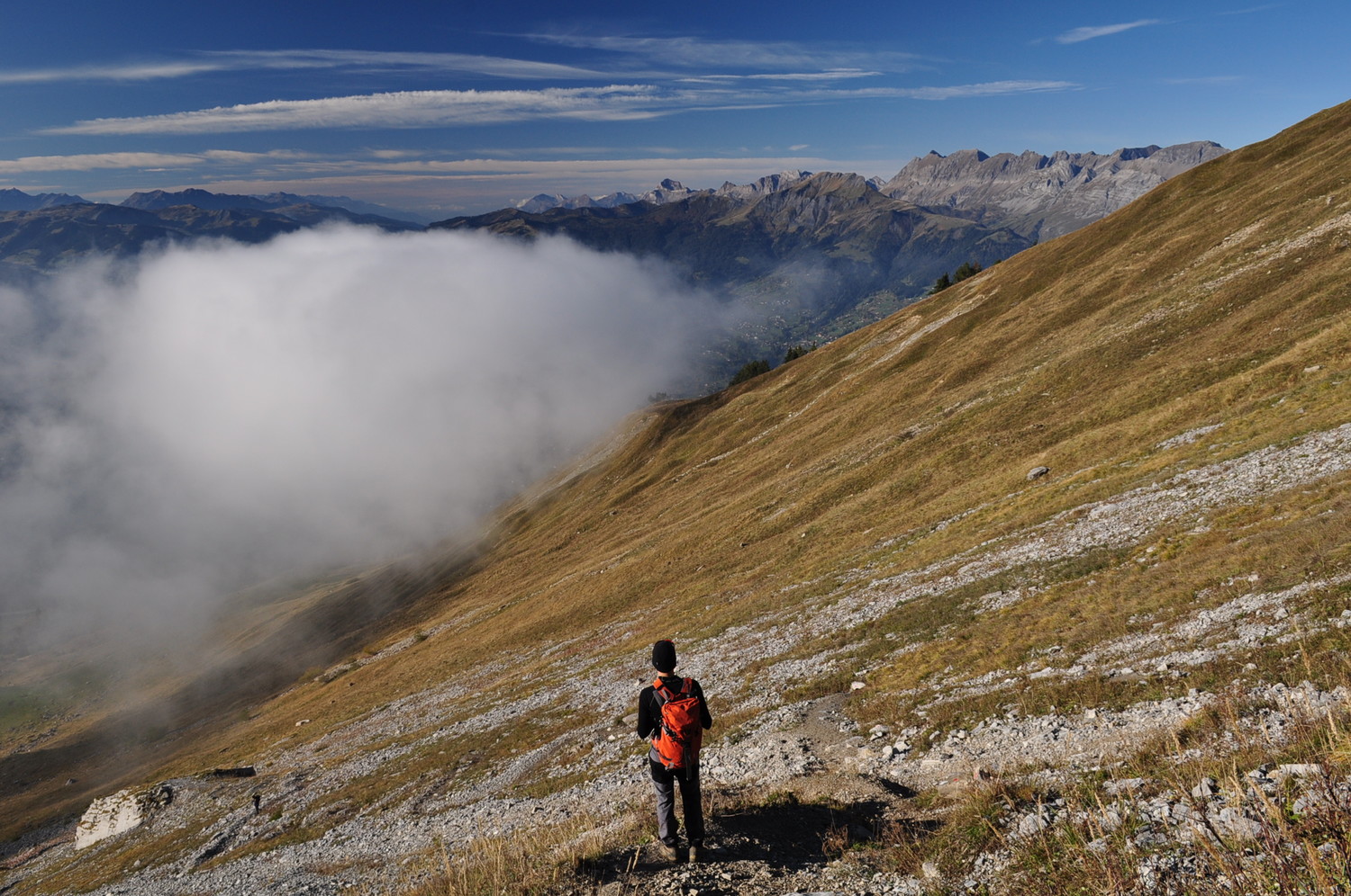 Dans la combe sous le col de Barmerousse