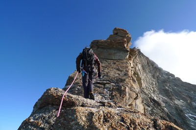 Montée sur le Rothorngrat Montée sur le Rothorngrat