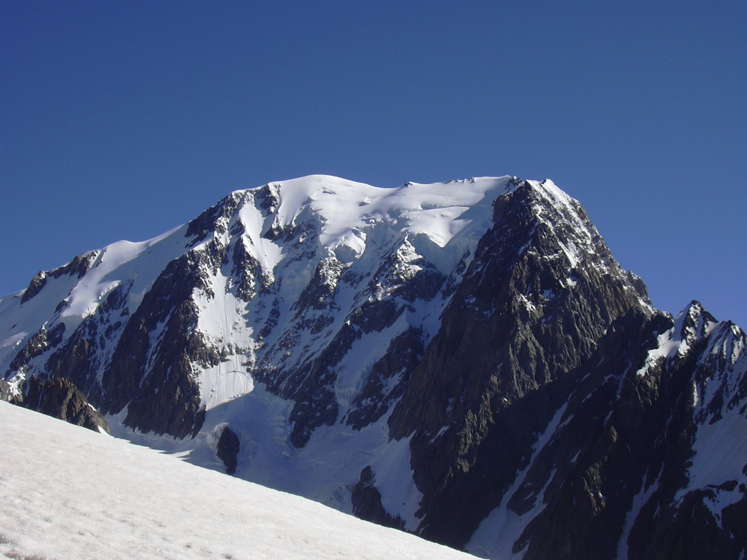 Mont-Blanc depuis les pentes du Petit Mont-Blanc