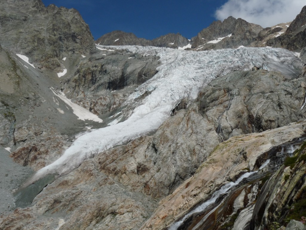Glacier Blanc été 2009 partie basse et langue terminale