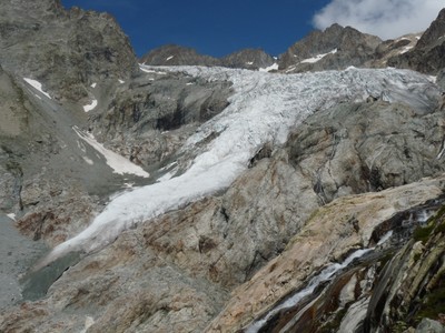 Glacier Blanc été 2009 partie basse et langue terminale Glacier Blanc été 2009 partie basse et langue terminale