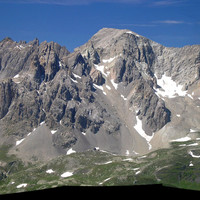 Panoramique face Est des Cerces, vu des Lacs de la Madeleine