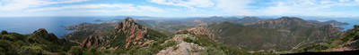 Panorama sur l'Estérel, vu du Pic Roux Panorama sur l'Estérel, vu du Pic Roux