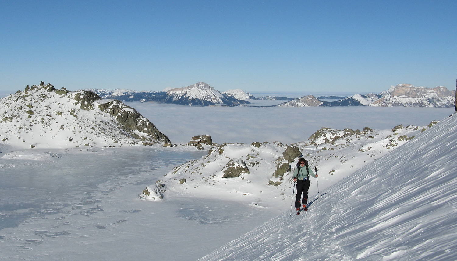 Au dessus du lac du Crozet