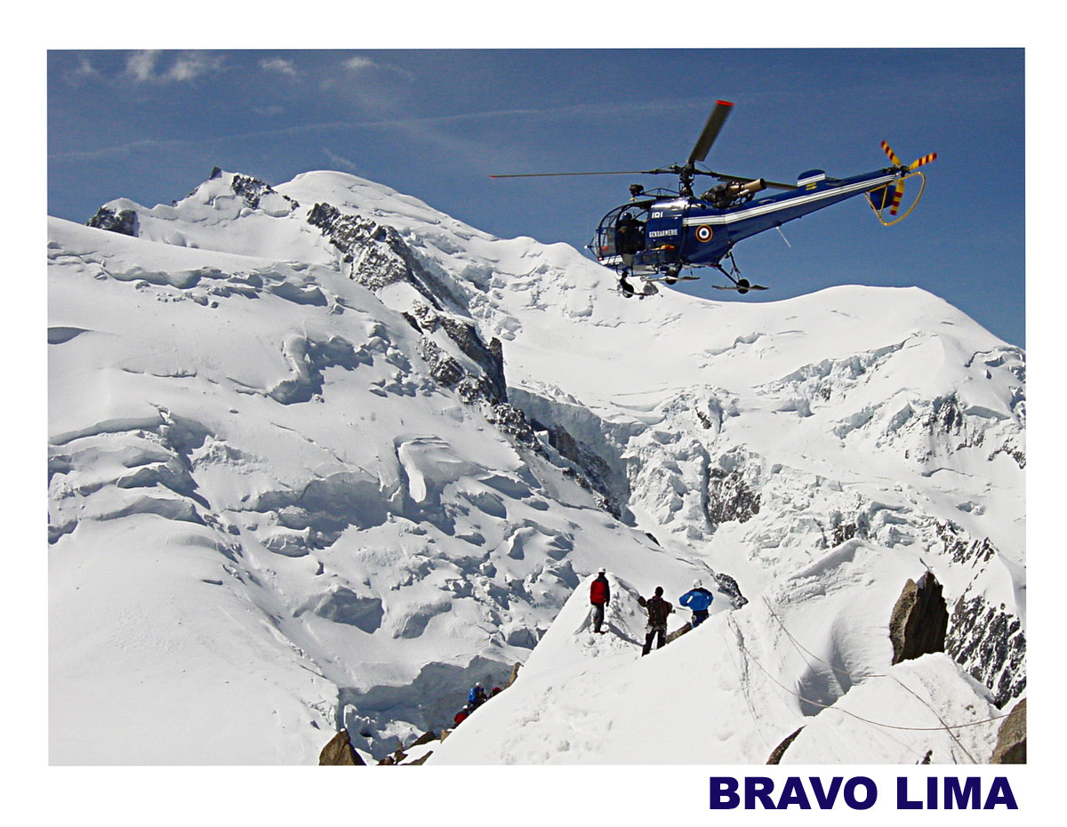 Petit hommage a Bravo Lima : 33 annees de service dans le massif du Mont blanc 13 478 heures de vol,16 087 personnes secourues
