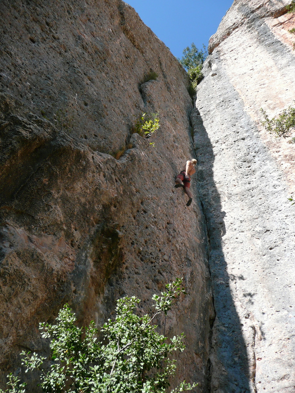 Dans un 6b+ qui s'est révélé être un 7a+
